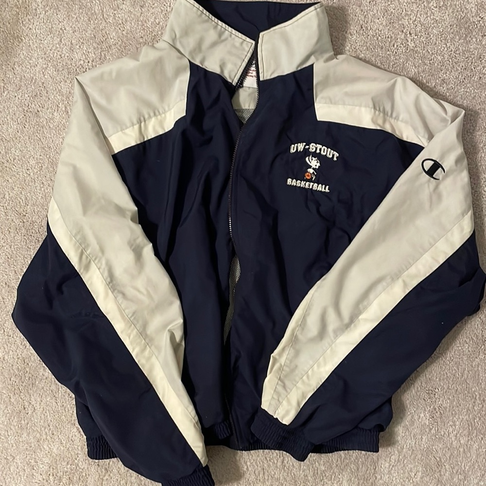 Vintage Uw-Stout Champions Basketball Wind Breaker Jacket Size: Xxl